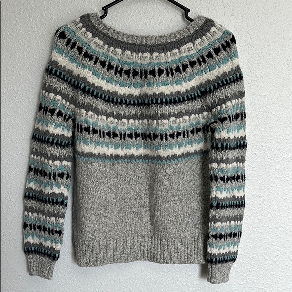 Loft Fair Isle Nordic Aspres Ski Pullover Soft Sweater Size Medium - Picture 4 of 9